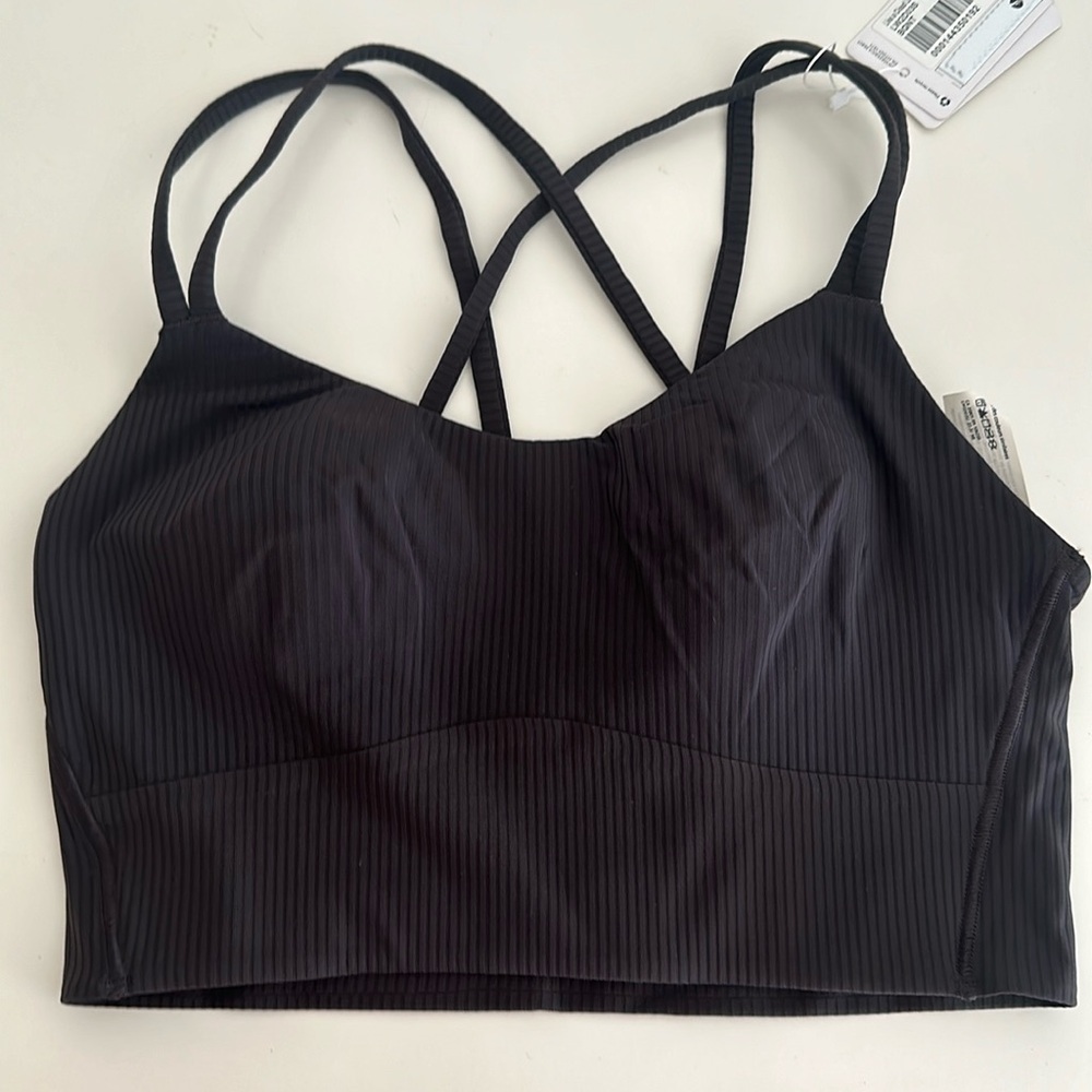 Like a cloud long line bra ribbed NWT